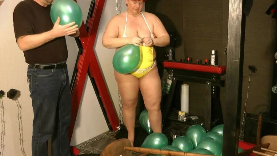 Balloons in a swimsuit