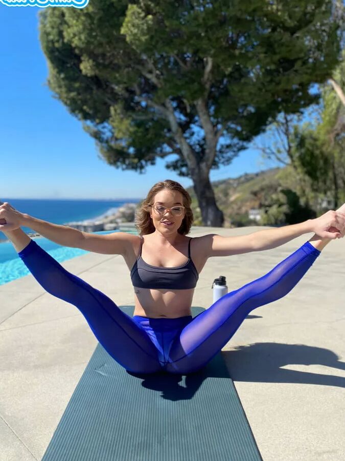 Katie kush shows us what a normal yoga session looks like fo
