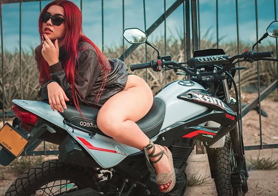 Red haired girl, horny exhibitionist