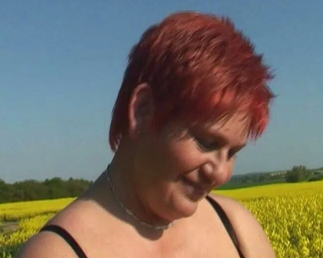 Outfit change in canola field