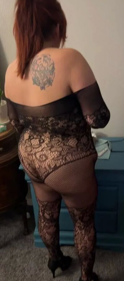 Slut wife in bodystocking