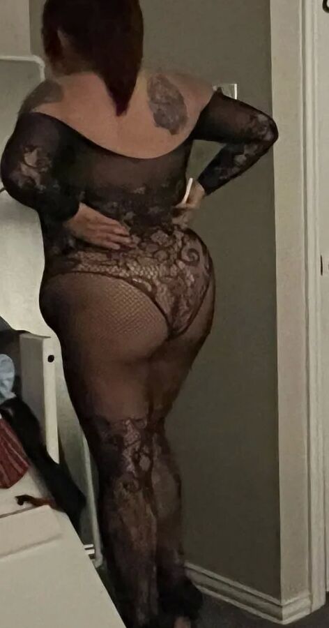 Slut wife in bodystocking