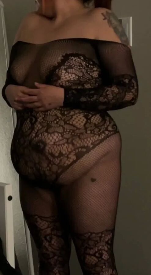 Slut wife in bodystocking