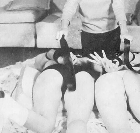 Black &amp; White Spanking