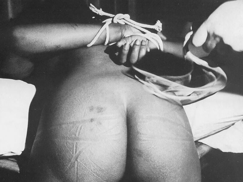 Black &amp; White Spanking