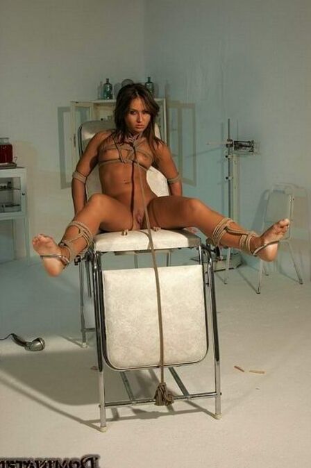Cutie bondaged hard at the medical office