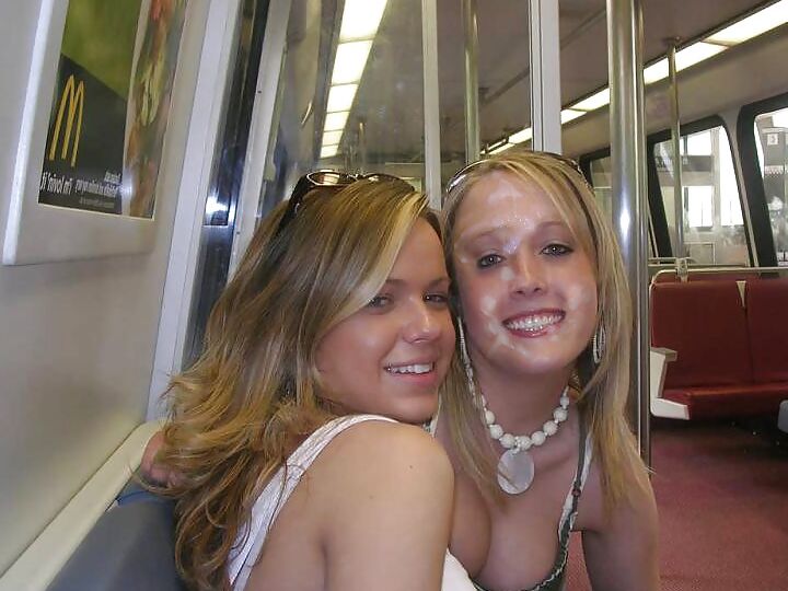 In public with a facial