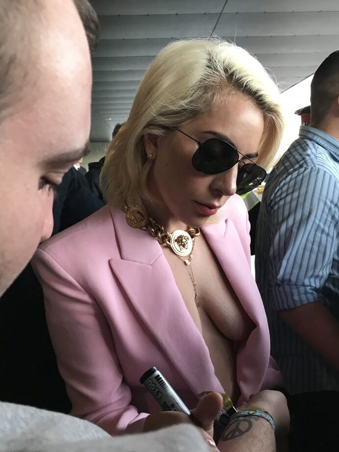 Lady Gaga Braless
