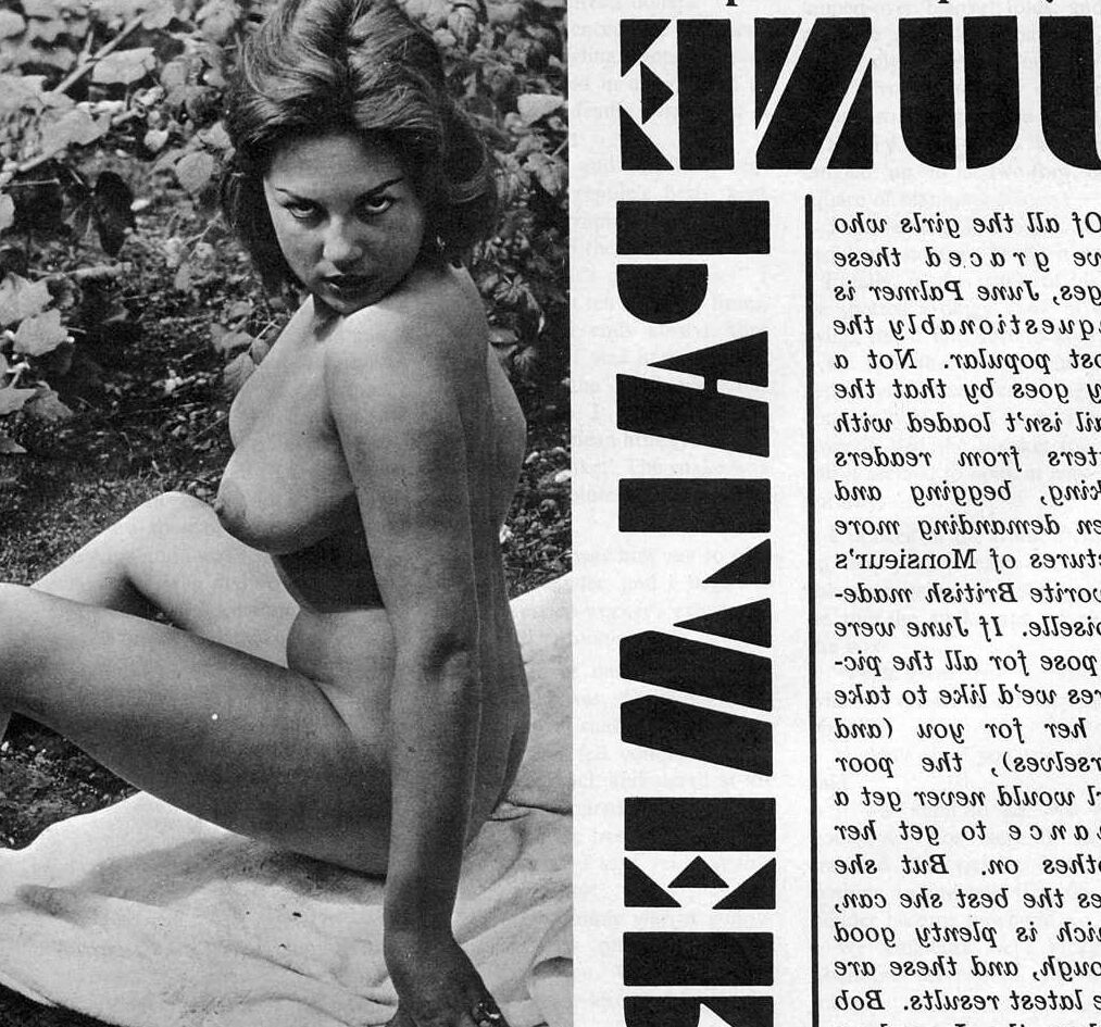 Voluptuous vintage sixties model June Palmer posing nude