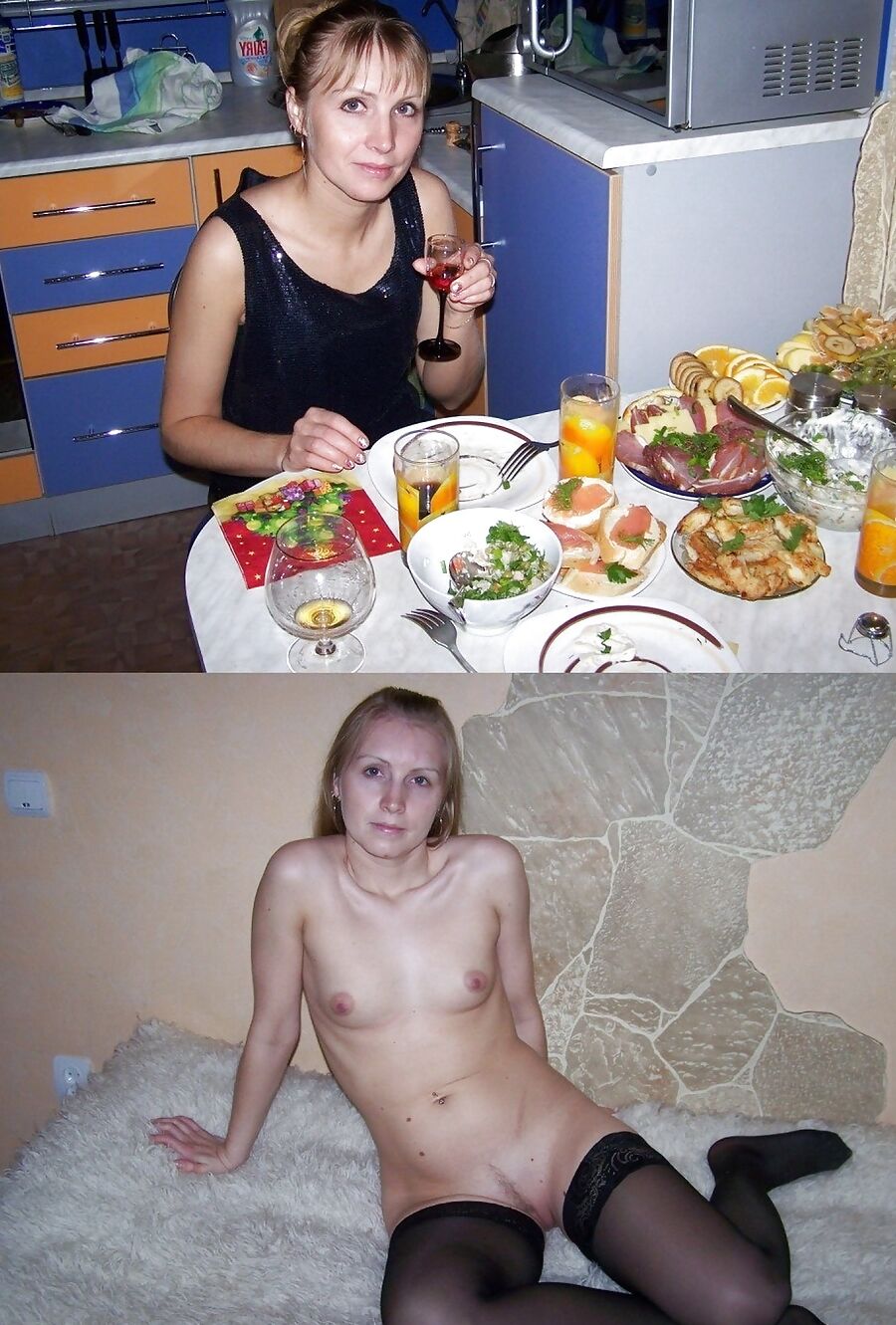 Habillees Nues Clothed Naked woman