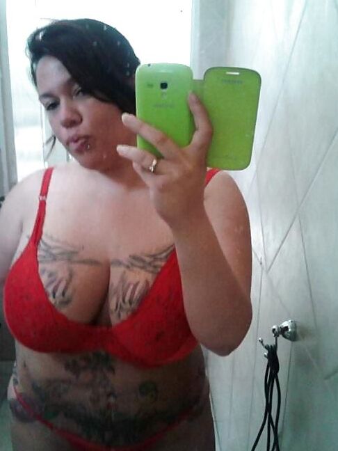 Sexy BBW tatooed with huge boobs from Argentina