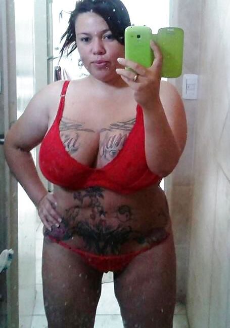 Sexy BBW tatooed with huge boobs from Argentina