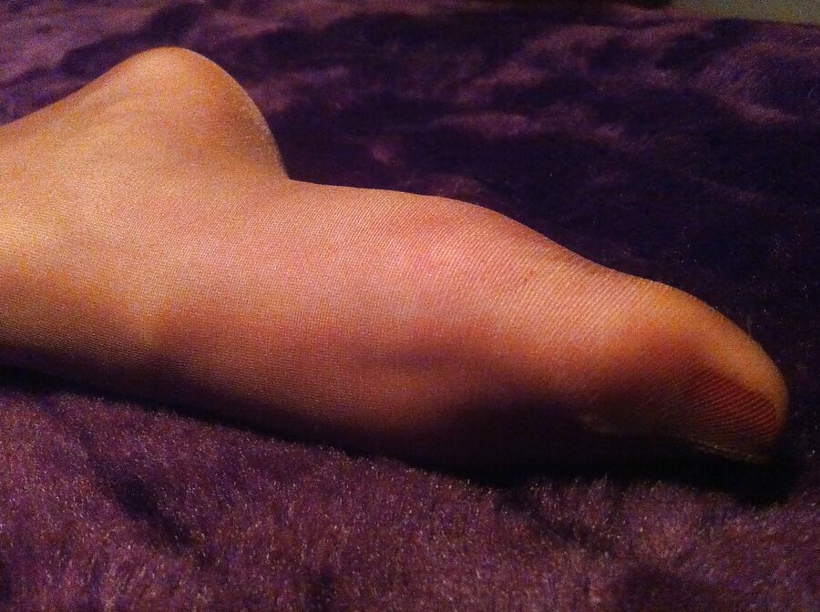 Red toes and nylons