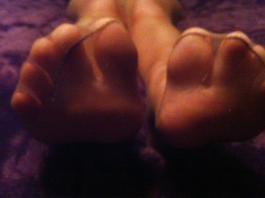 Red toes and nylons