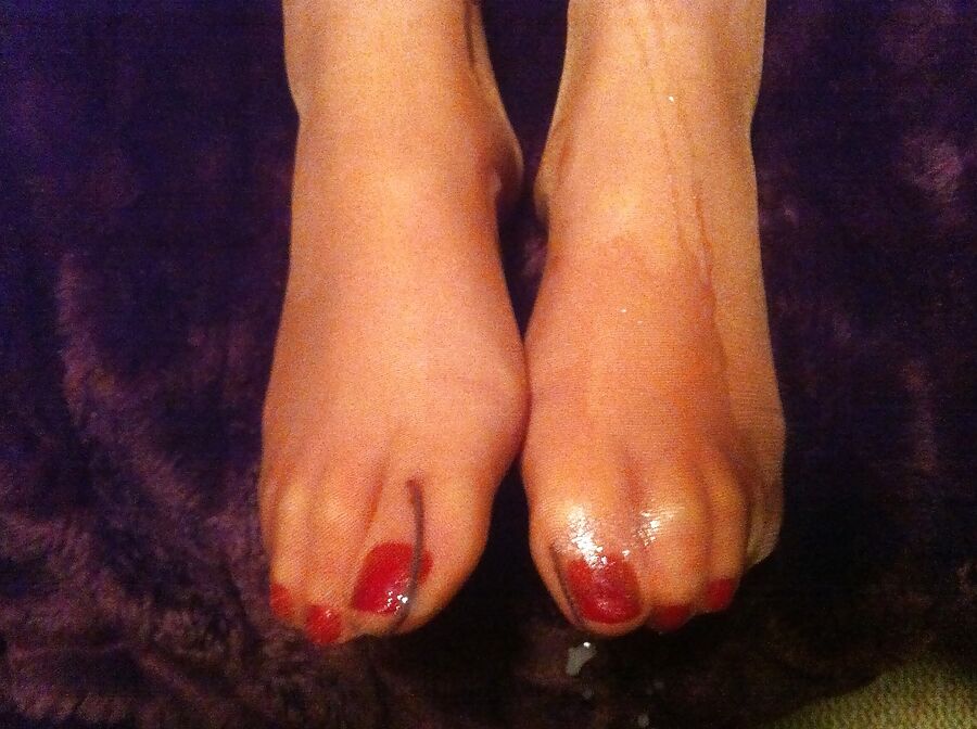 Red toes and nylons