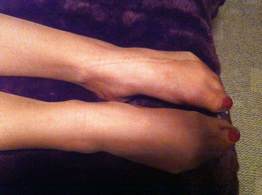 Red toes and nylons