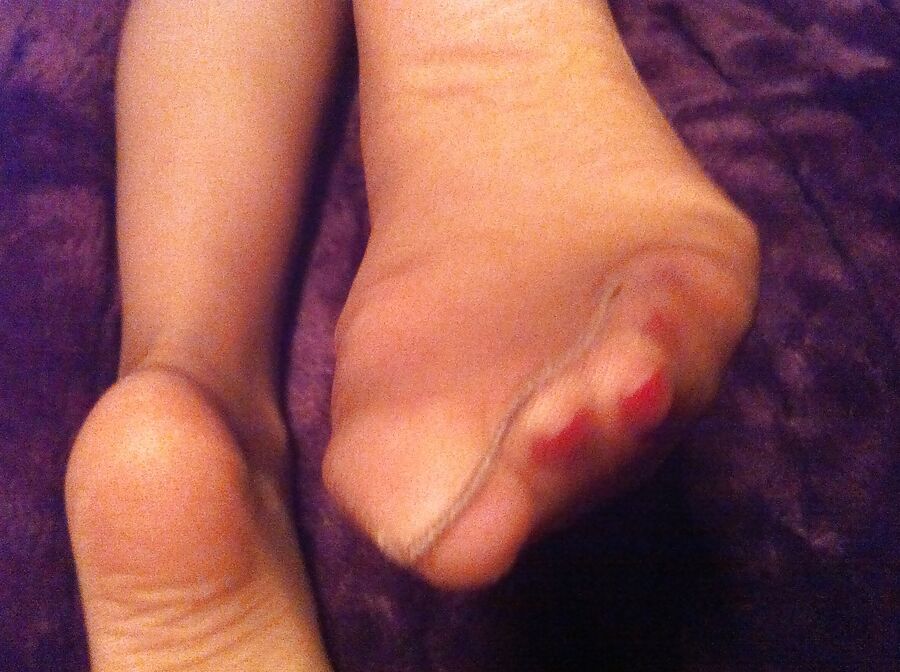 Red toes and nylons