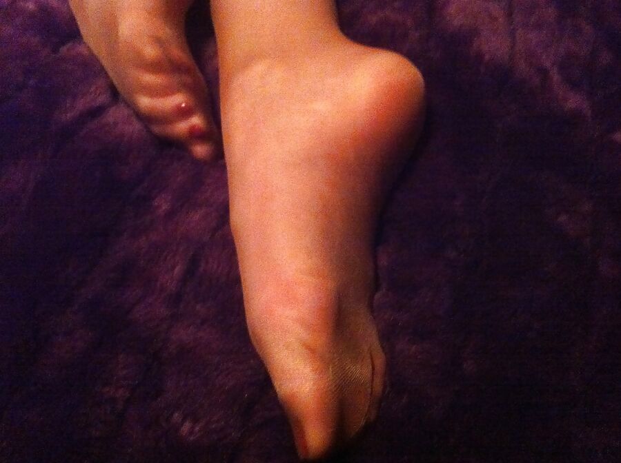 Red toes and nylons