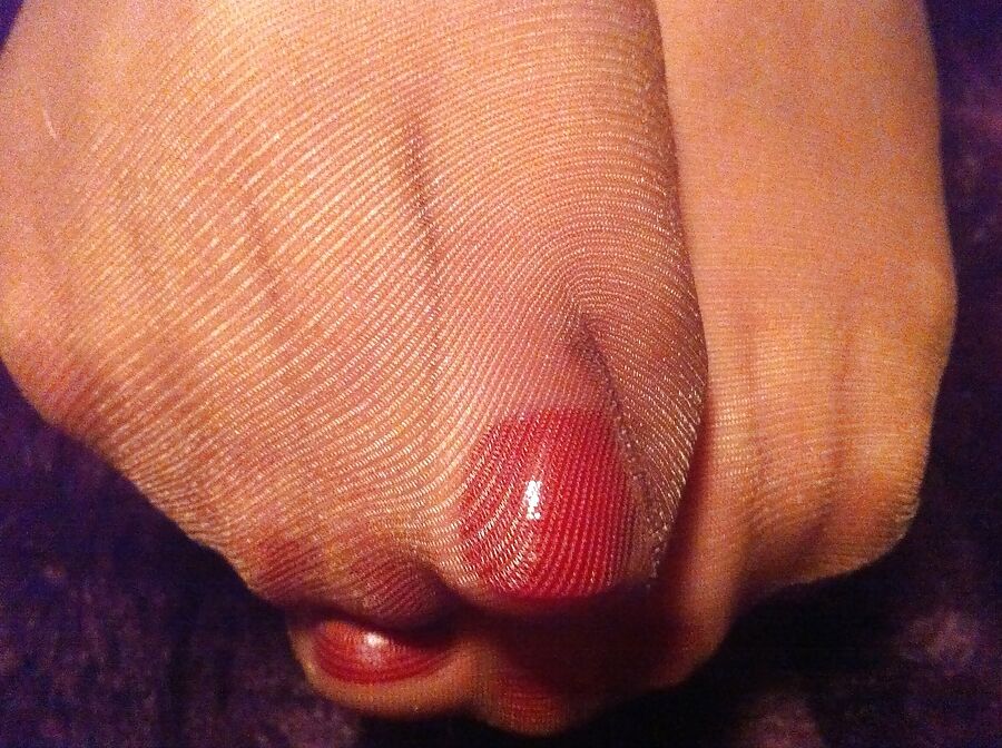 Red toes and nylons
