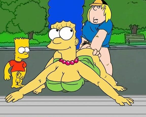 Marge Simpson getting slammed hard with great dildo