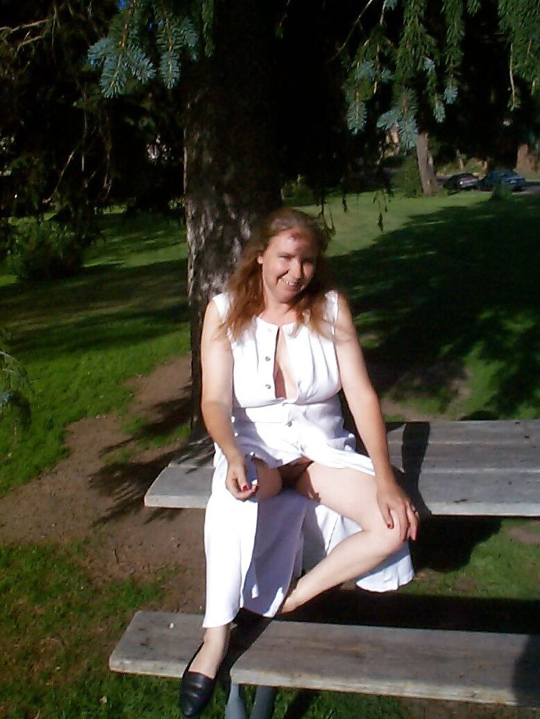 Hairy Pussy Exposed in Public Park