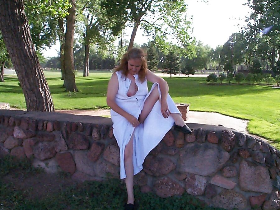 Hairy Pussy Exposed in Public Park