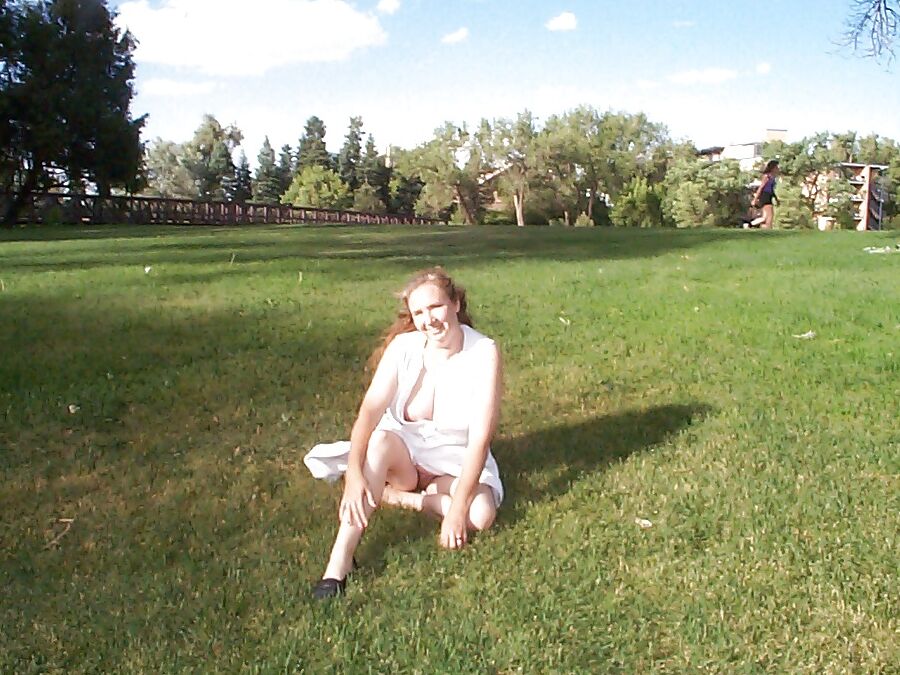 Hairy Pussy Exposed in Public Park