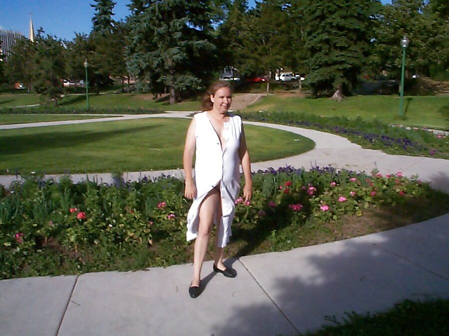 Hairy Pussy Exposed in Public Park