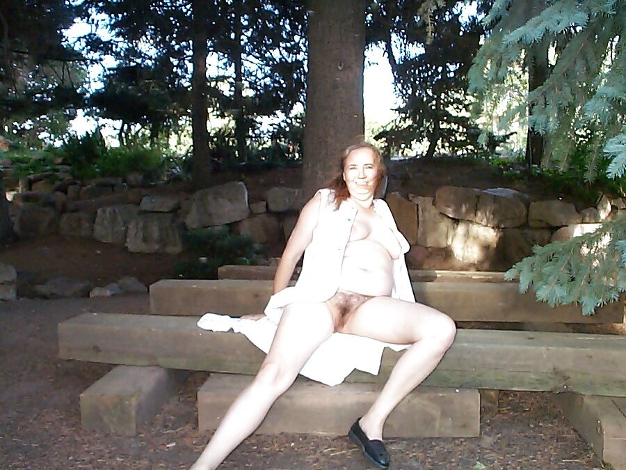 Hairy Pussy Exposed in Public Park