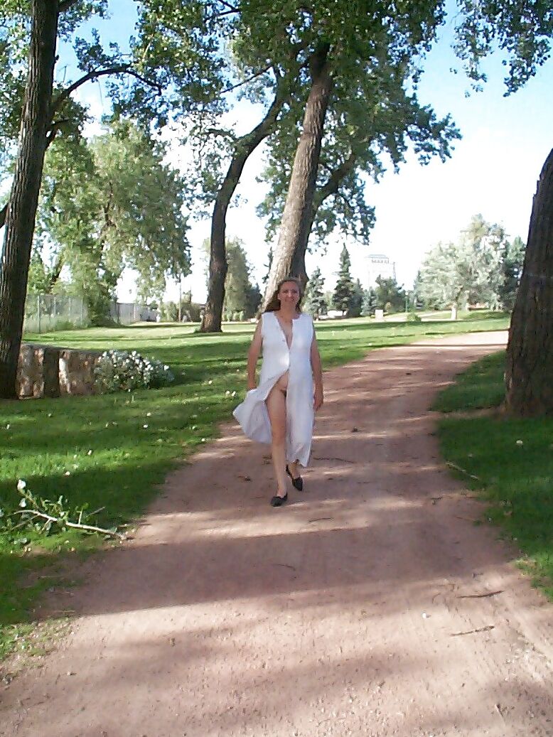 Hairy Pussy Exposed in Public Park