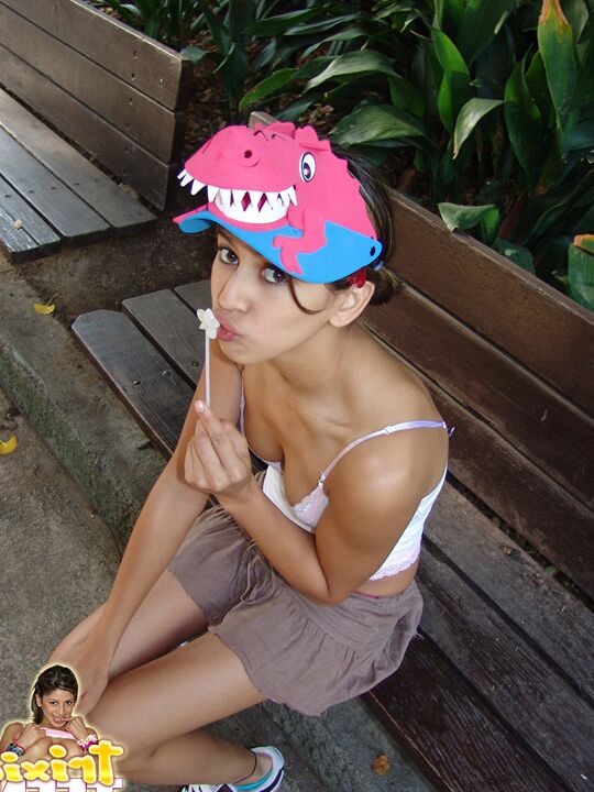 trixie went to the zoo and posed there naked