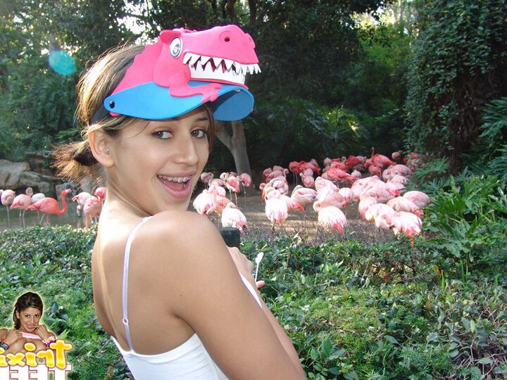trixie went to the zoo and posed there naked