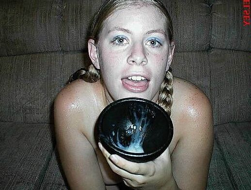 Blonde teen prostitute sucks a collage guys cock until he cums