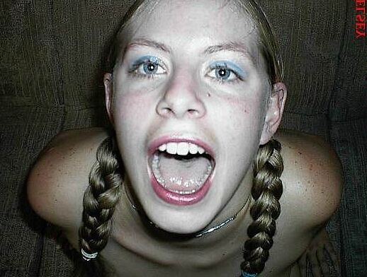 Blonde teen prostitute sucks a collage guys cock until he cums