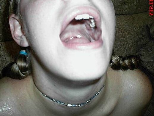 Blonde teen prostitute sucks a collage guys cock until he cums