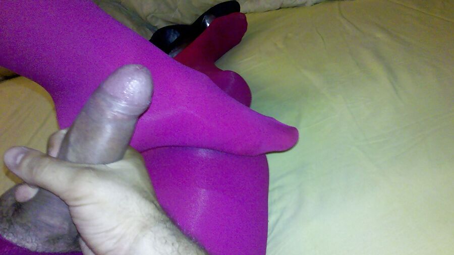 Sega in collant rosa - masterbation in pink pantyhose