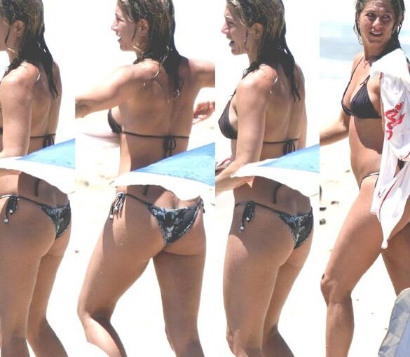 Jennifer Aniston lovely nude boobs and hard see thru nipples