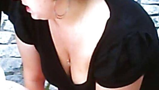 Voyeur down blouse