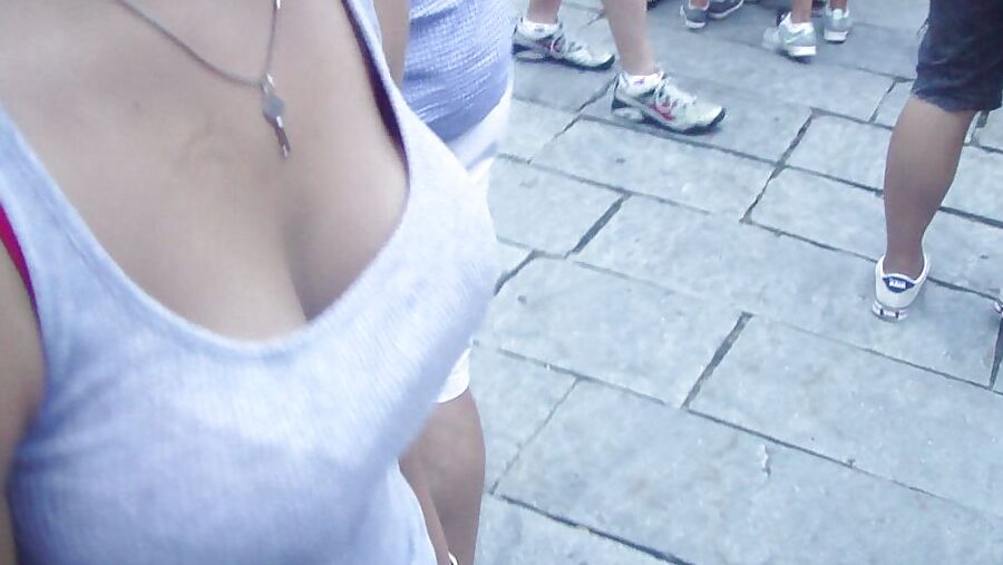 Voyeur down blouse