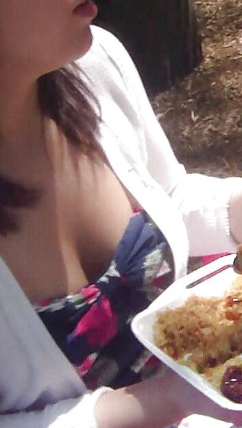 Voyeur down blouse