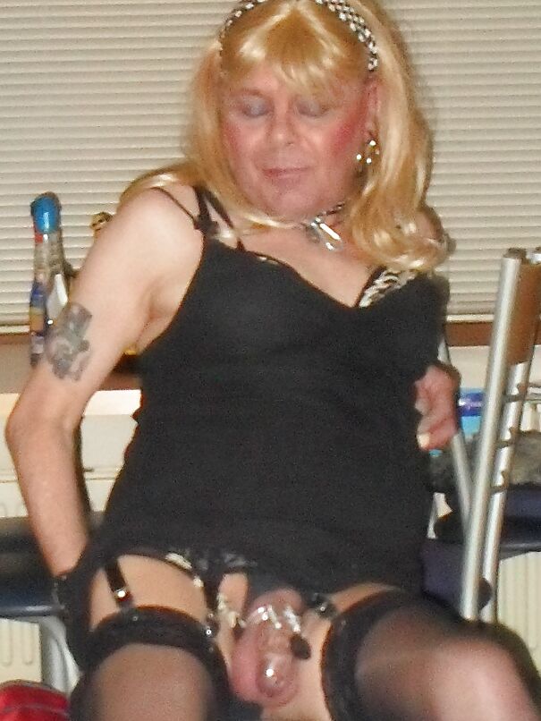Ruby in chastity - taken by keyholder sis Denise