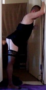 JORGINA - SEXY BLACK LINGERIE WITH LARGE TOY