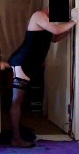 JORGINA - SEXY BLACK LINGERIE WITH LARGE TOY