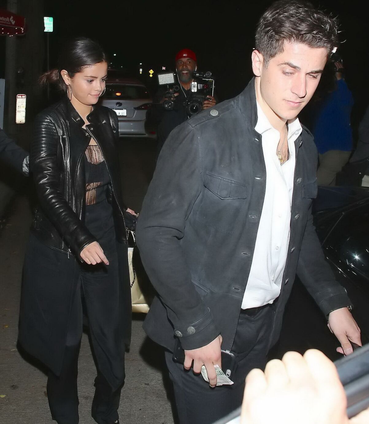 Selena Gomez seethrough to bra while leaving Il Cielo Restaurant in Beverly Hill