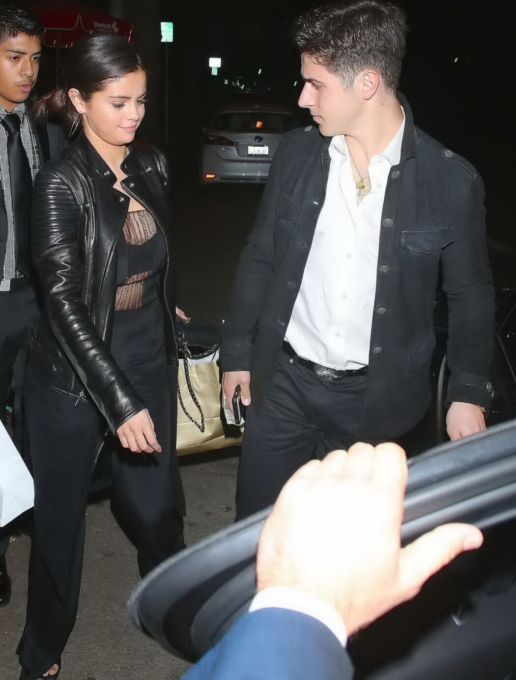 Selena Gomez seethrough to bra while leaving Il Cielo Restaurant in Beverly Hill