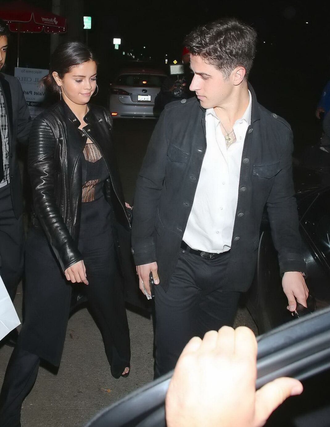 Selena Gomez seethrough to bra while leaving Il Cielo Restaurant in Beverly Hill