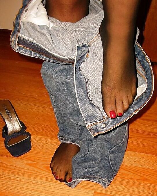 Jeans and heels