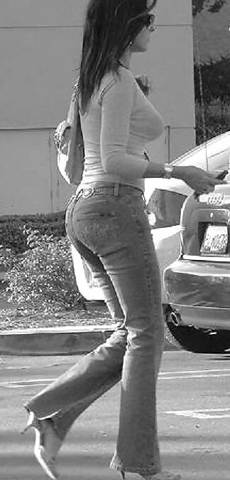 Jeans and heels