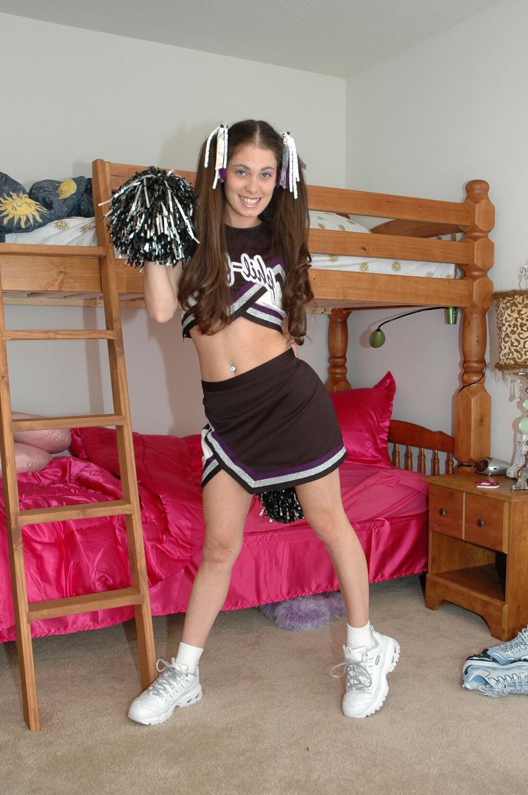 Pictures of a cheerleader showing you her panties