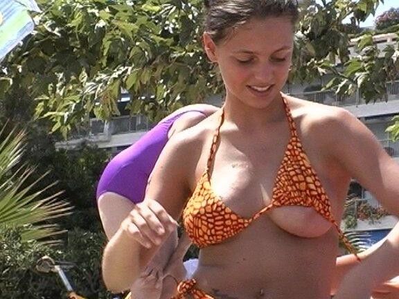 Amateur college girlfriends flashing and topless in public